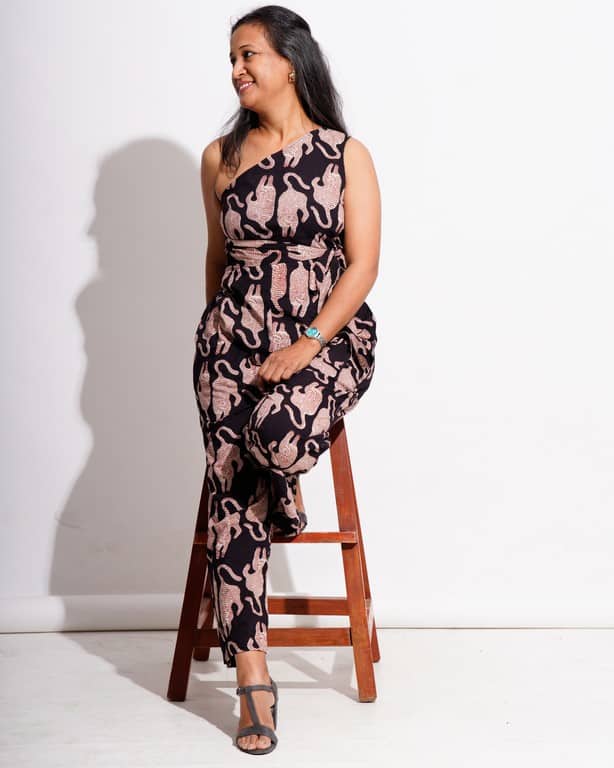 Black Kitty One Shoulder Jumpsuit Secondary image