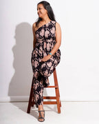 Black Kitty One Shoulder Jumpsuit