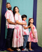 Red Shibori Family Set