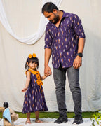 Purple Berry Father Daughter Twinning