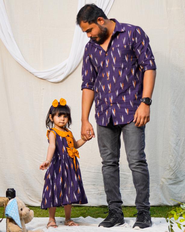Purple Berry Father Daughter Twinning