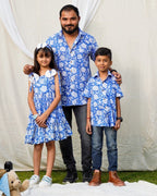 Blue Bloom Short Family Set