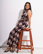Black Kitty One Shoulder Jumpsuit