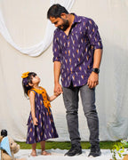 Purple Berry Father Daughter Twinning