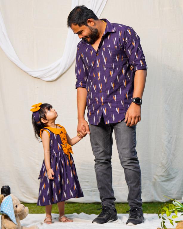 Purple Berry Father Daughter Twinning