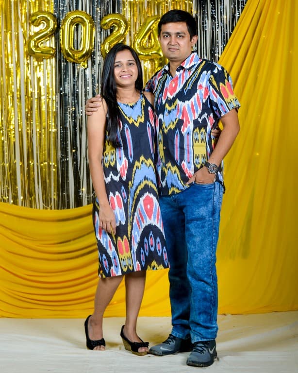 Banjaran Short Dress Couple Set