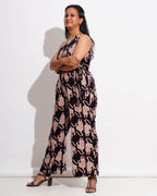 Black Kitty One Shoulder Jumpsuit