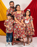 Leafing Red Floral Family Set