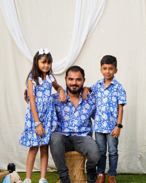 Blue Bloom Father Son Twinning