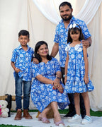 Blue Bloom Short Family Set