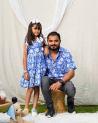 Blue Bloom Father Daughter Twinning