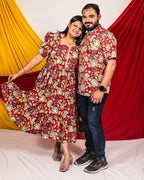 Leafing Red Floral Family Set