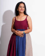 Electric Maroon Sleeveless Dress