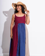 Electric Maroon Sleeveless Dress