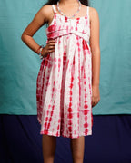 Red Shibori Kids Dress