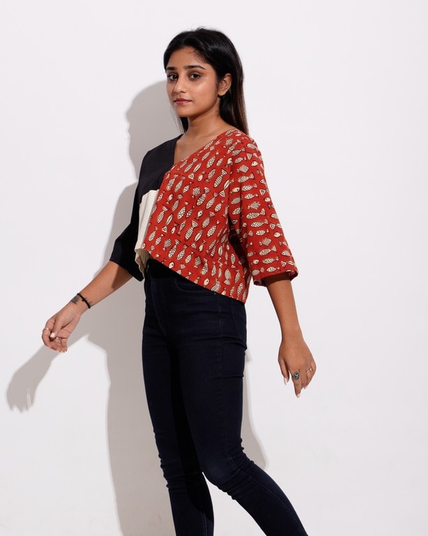 Fish Red Crop Top