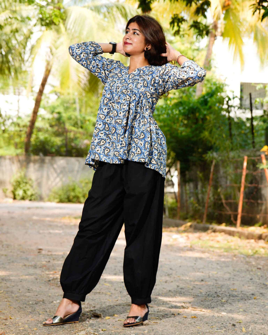 Sapphire Floret Maternity Short Kurti