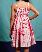 Red Shibori Father Daughter Twinning
