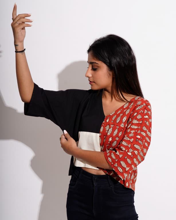 Fish Red Crop Top