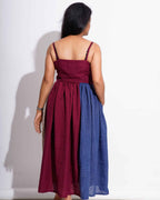 Electric Maroon Sleeveless Dress