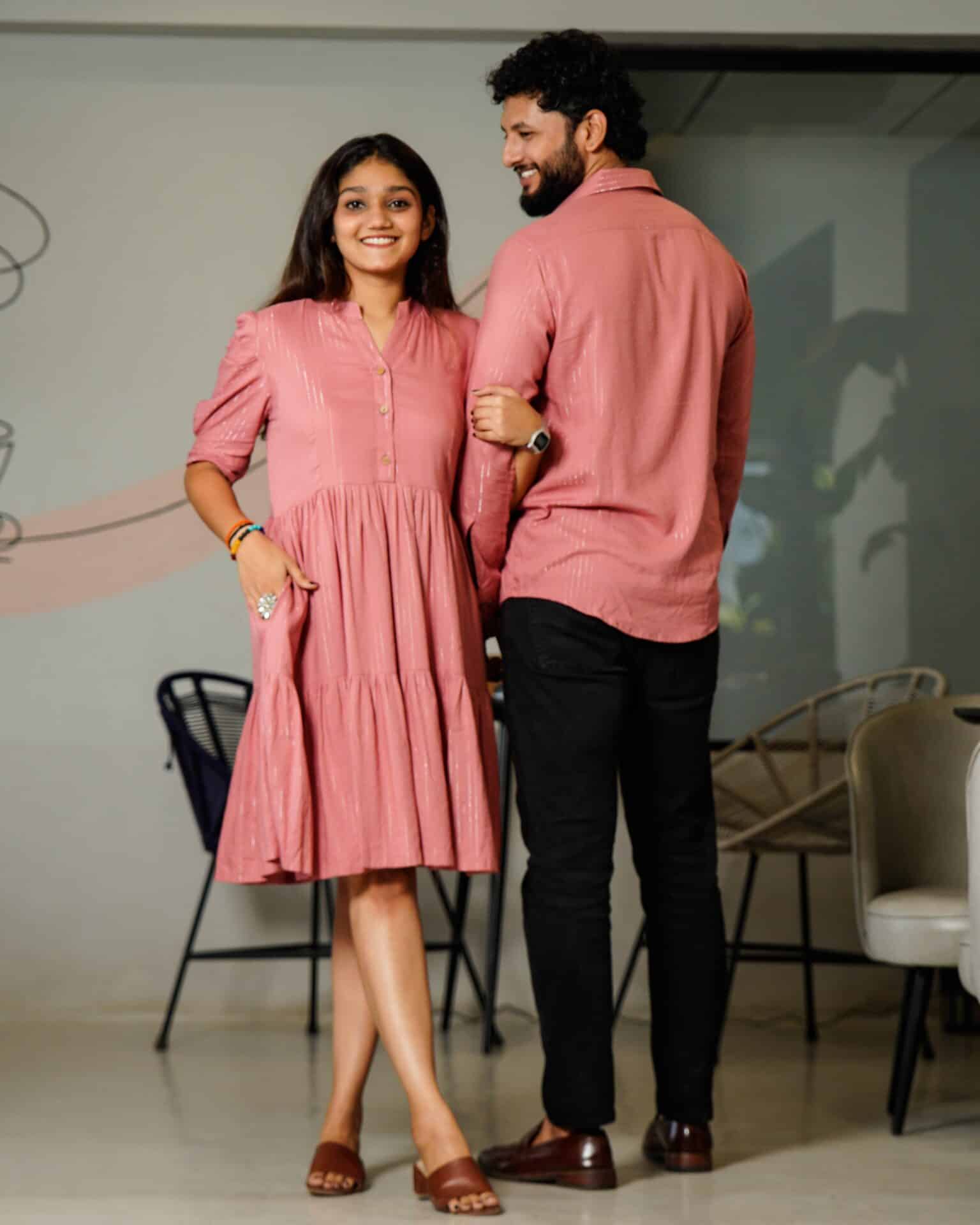 Starry Pink Short Couple Set