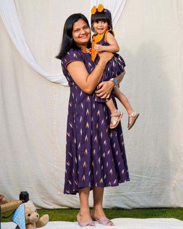 Purple Berry Mother Daughter Twinning