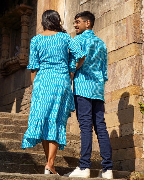 Berry Blue Senorita Ikat Couple Set