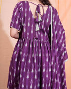 Purple Aster Sharara Set