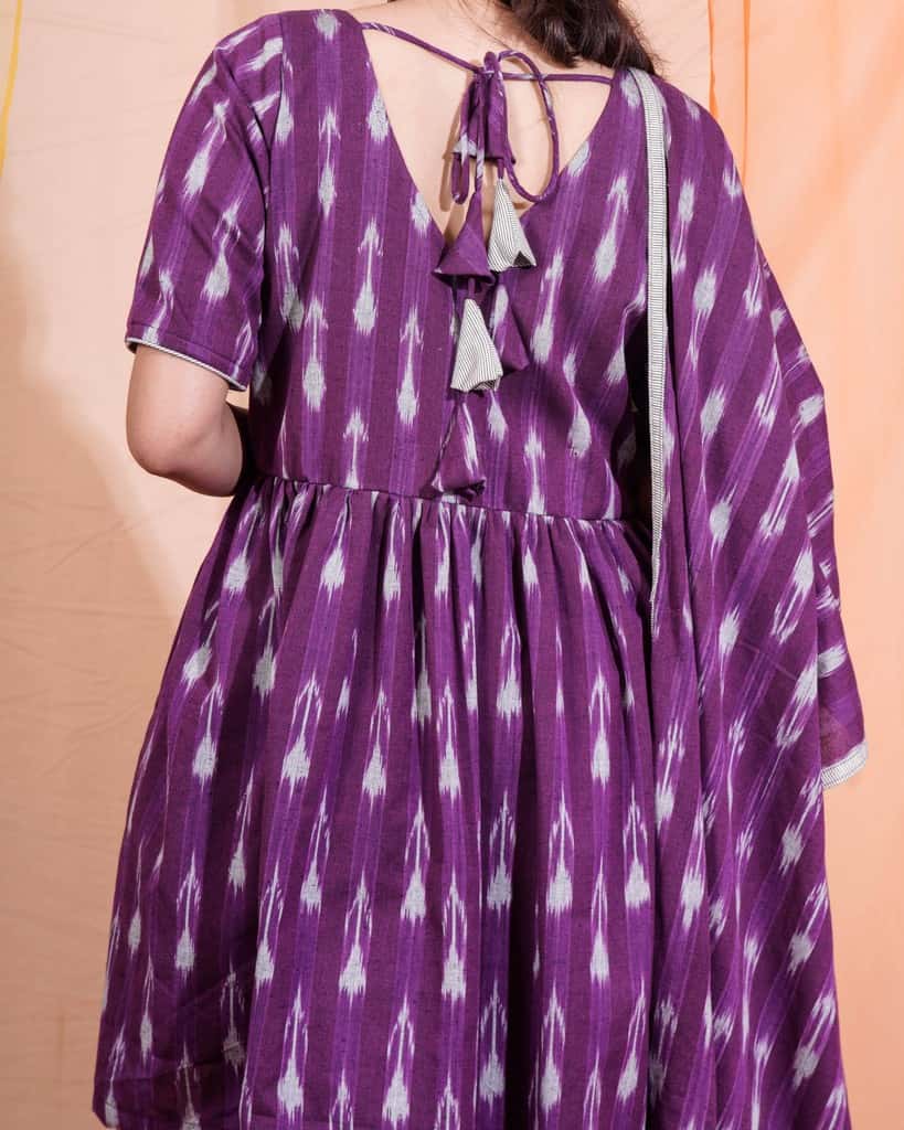 Purple Aster Sharara Set