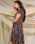 Blazing Black Nursing Dress