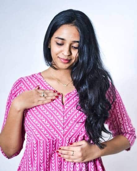 Flamingo Pink Nursing Dress