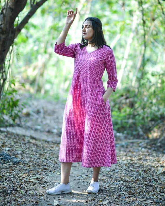 Flamingo Pink Nursing Dress