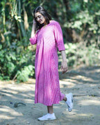 Flamingo Pink Nursing Dress