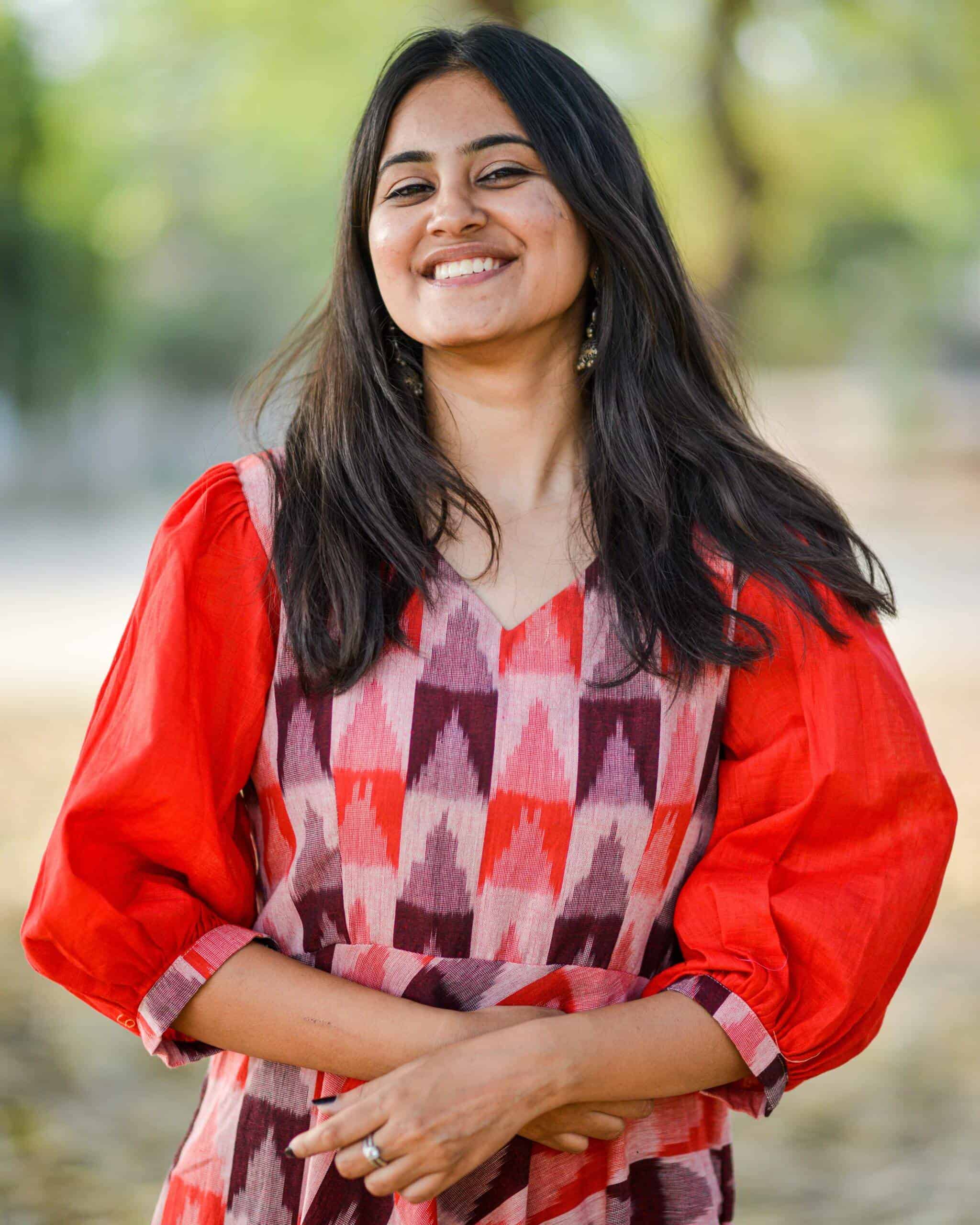 Red Multi Ikat Dress