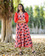 Red Multi Ikat Dress