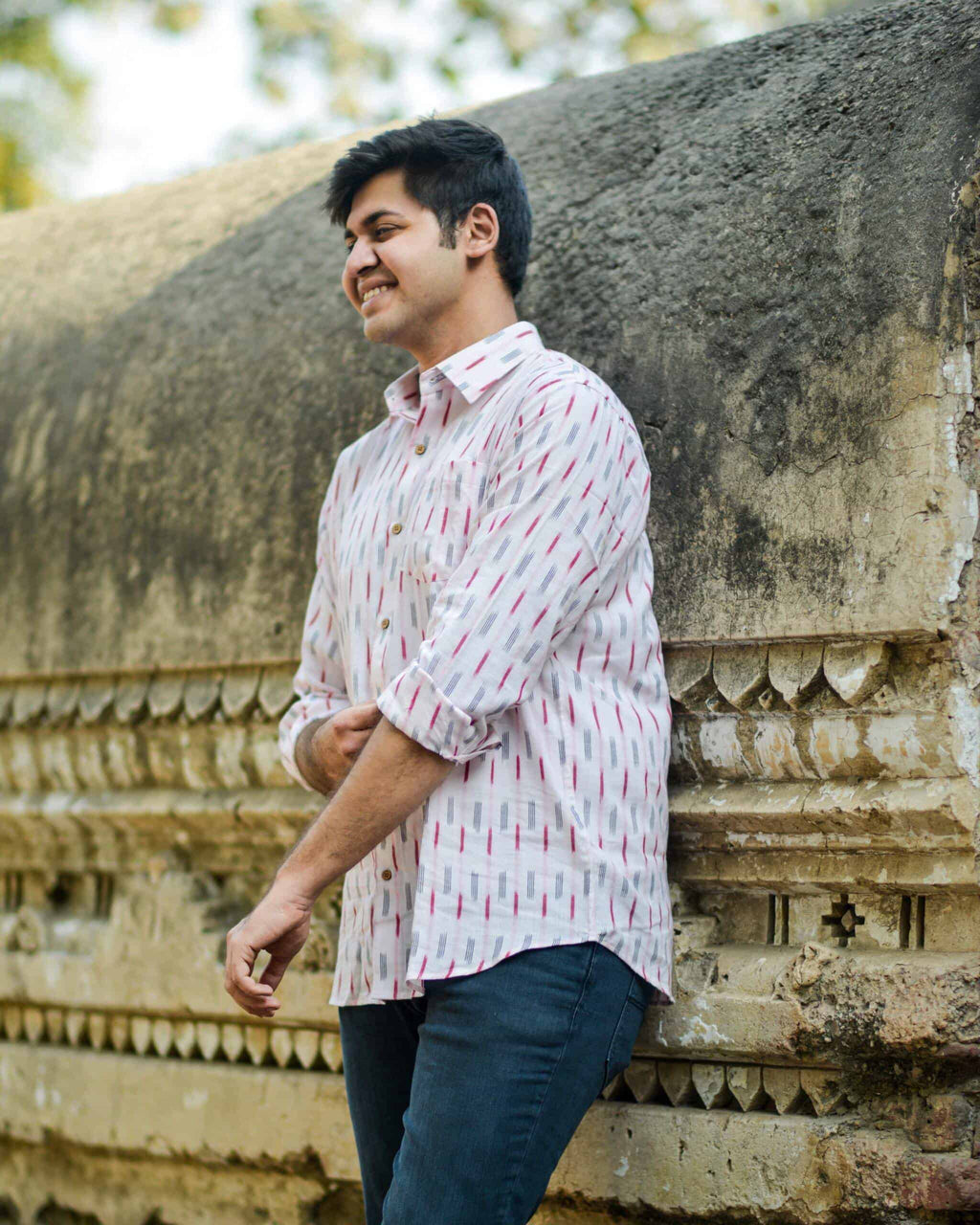 White Summery / Ruby Red Shirt