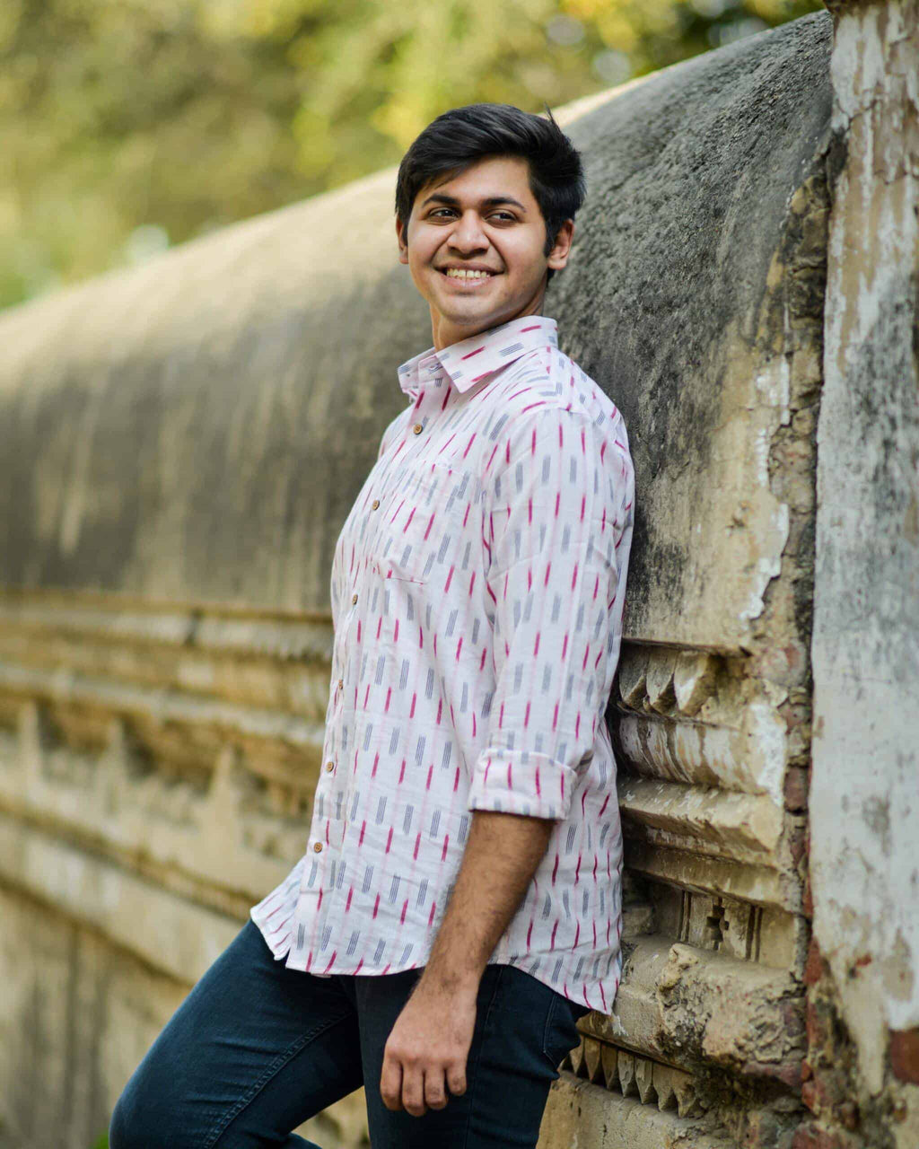 White Summery / Ruby Red Shirt