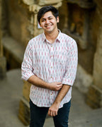 White Summery / Ruby Red Shirt