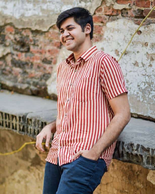 Brick Red Striped Shirt