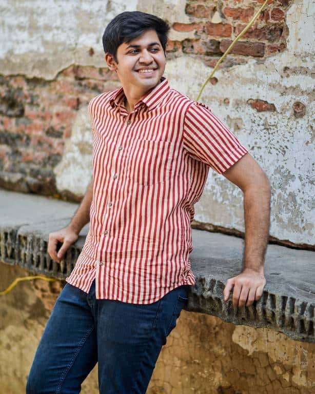 Brick Red Striped Shirt