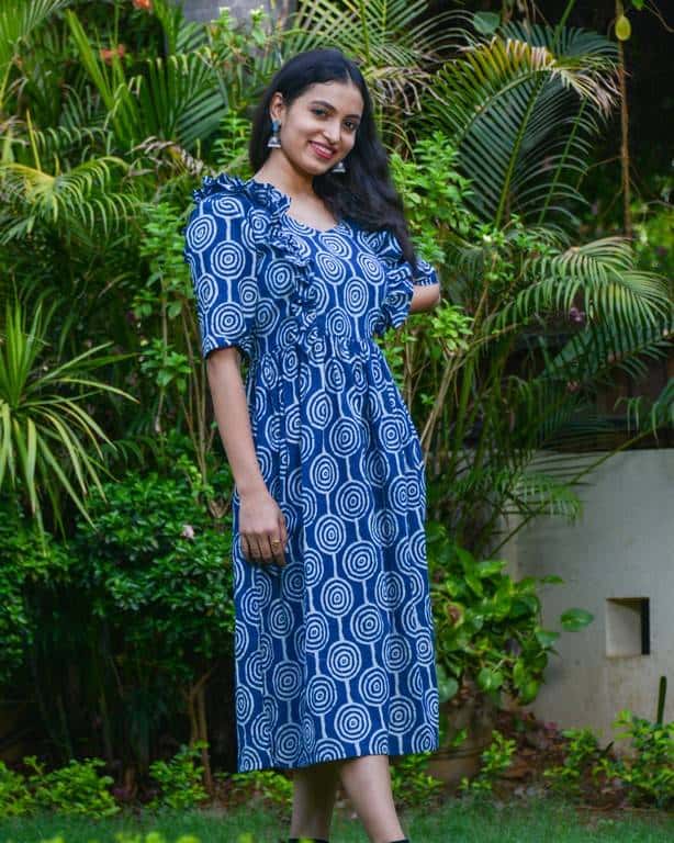 Lollipop Upbeat Blue Frill Dress