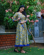Yellow Pea Flower Frill Dress