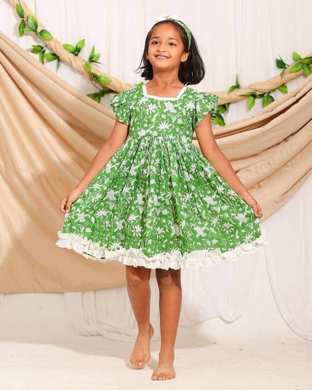 Emerald Green Kids Dress