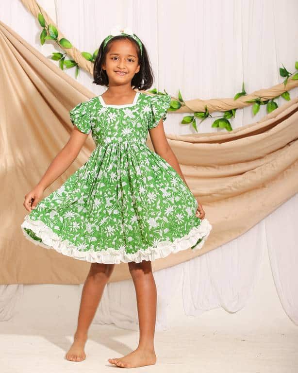 Emerald Green Kids Dress