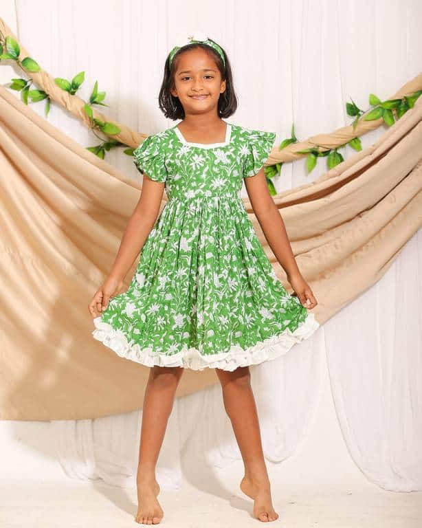 Emerald Green Kids Dress