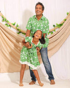 Emerald Green Father Daughter Twinning