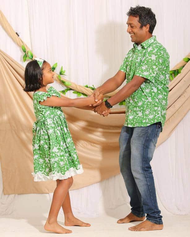 Emerald Green Father Daughter Twinning