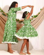 Emerald Green Mother Daughter Twinning