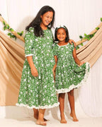 Emerald Green Mother Daughter Twinning