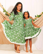 Emerald Green Mother Daughter Twinning